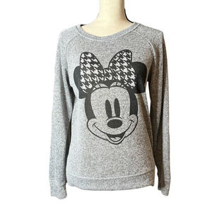 Disney Parks Sweater with Minnie Mouse in Gray and Black Size Small